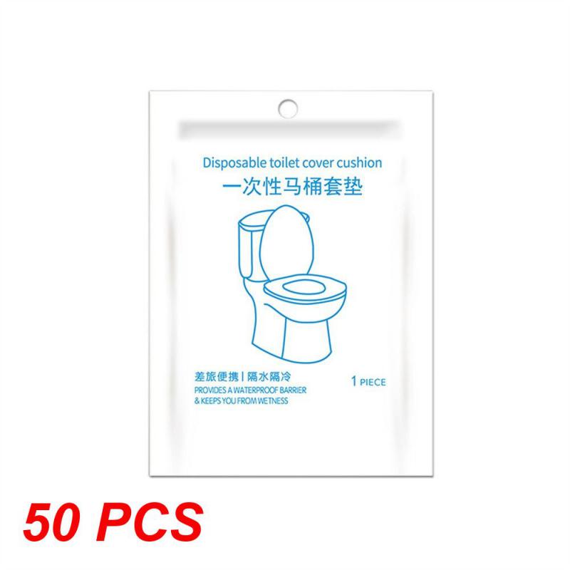 10~50 ST Vattentät Lätt att Använda Engångsbruk Bekväm Hemma Premiumkvalitet Engångstoalettstolsskydd Graviditet Bärbar
