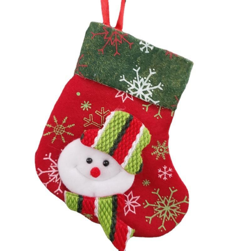 Christmas Party Decoration Christmas Gift Bag Santa Snowman Socks Pendant Accessories Customization