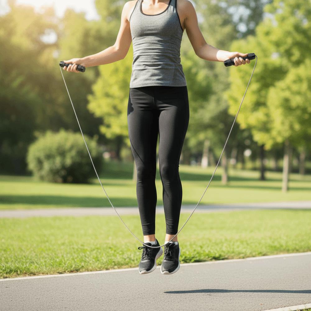 Adjustable Length Jump Rope Speed Racing Bearing System Steel Wire Rope Comfortable Foam Handles Adjustable Jump Rope