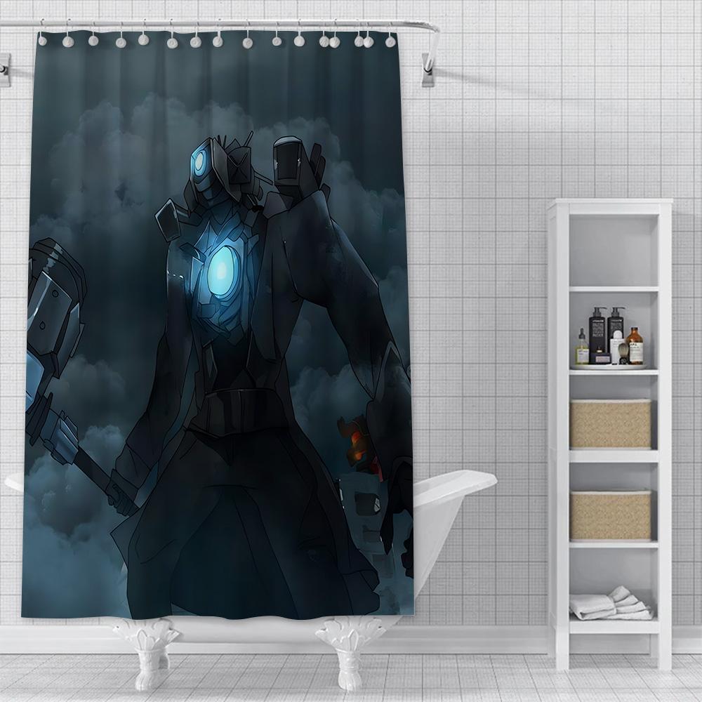 S-Skibidi Toilet Shower Curtain Waterproof Polyester Fabric Paint Colorful Bath Curtains Home Bathroom Decor Curtain With Hook