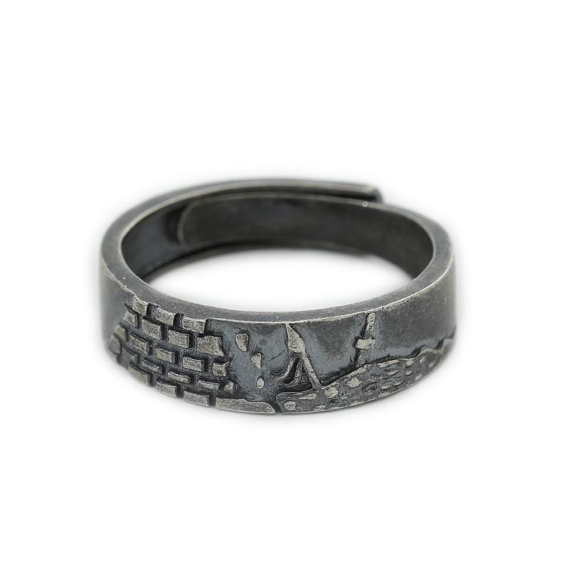 Adjustable Open Ring Couples In Vintage Geometric Style Plated Unisex Jewelry Adjustable Open Band