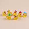 100/50Pcs Mini Yellow Luminous Duck Ornament Miniature Figures Tiny Duck Micro Fairy Garden Landscape Fairy Garden Home Decor