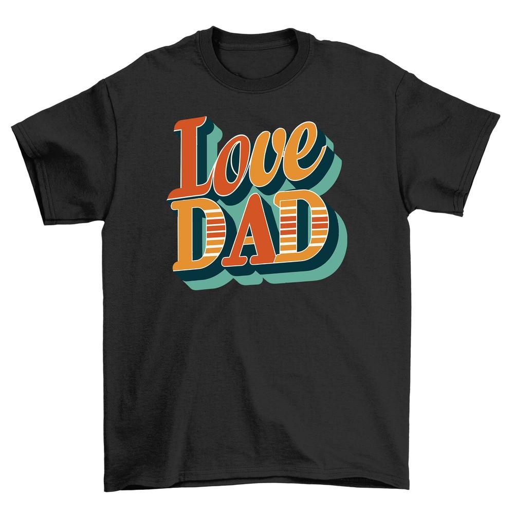 Love Dad Superhero - Funny ''Love Dad'' T-shirt for Father's Day, 100% Cotton, Uni