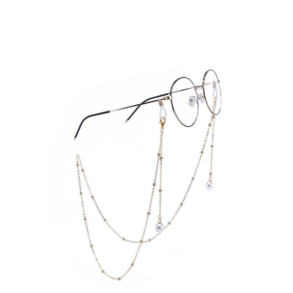 Reading Glasses Chain for Women Metal Sunglasses Cords Beaded Eyeglass Lanyard Hold Straps