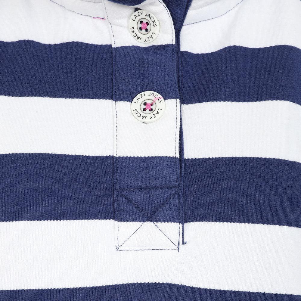 Lazy Jacks Womens/Ladies Button Neck Sweatshirt