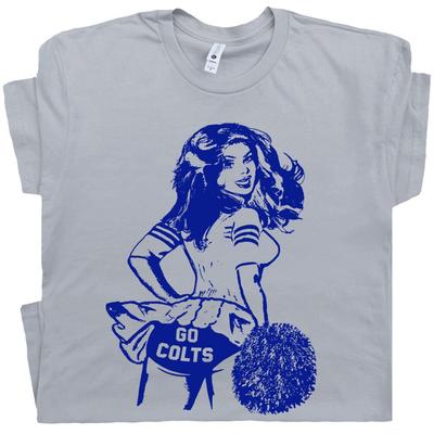 Koszulka Go Colts Vintage Koszulka Colts Cheerleaderka Futbolowa Retro T-shirt w Stylu Throwback