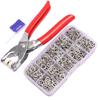 Five-Claw Buckle Tool Set: No-Sew Snap Buttons for Baby & Kids' Clothing, Metal Color, Letter & Four-Button Styles.
