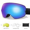 SKI Goggles Anti-Fog Snowboard UV400 Outdoor Sports Snowmobile Ski Mask Men Women Glasses with Replacement Lens Free Gifts