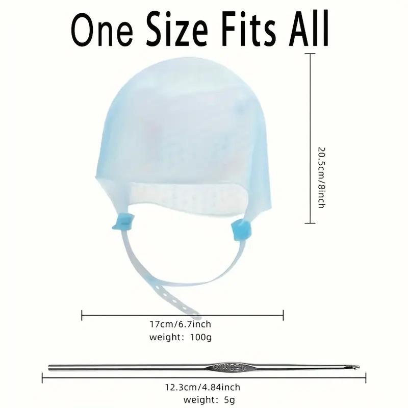 BEPAN Cuffia Riutilizzabile in Silicone per Colorazione e Meches con Gancio in Metallo Strumento Resistente al Calore per Tinture per Capelli Cuffiette per Tipping da Salone
