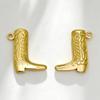 18K Gold-Plated Stainless Steel Shoe Pendant Charms for DIY Bracelets & Necklaces