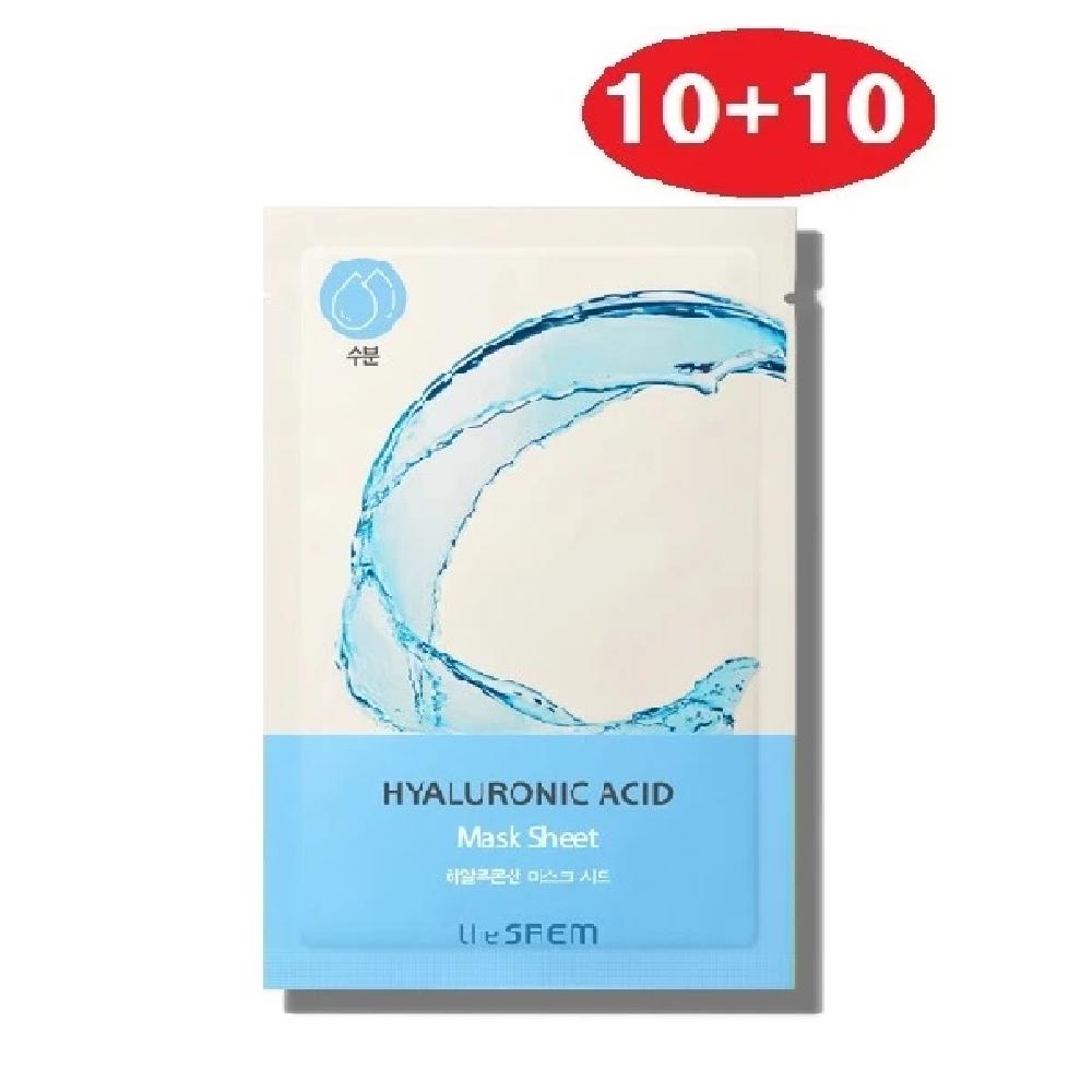

10+10 Bio Solution Moisture Hyaluronic Acid Mask Sheet (Moisture)_US Moisture Hyaluronic Acid Mask Sheet 20g