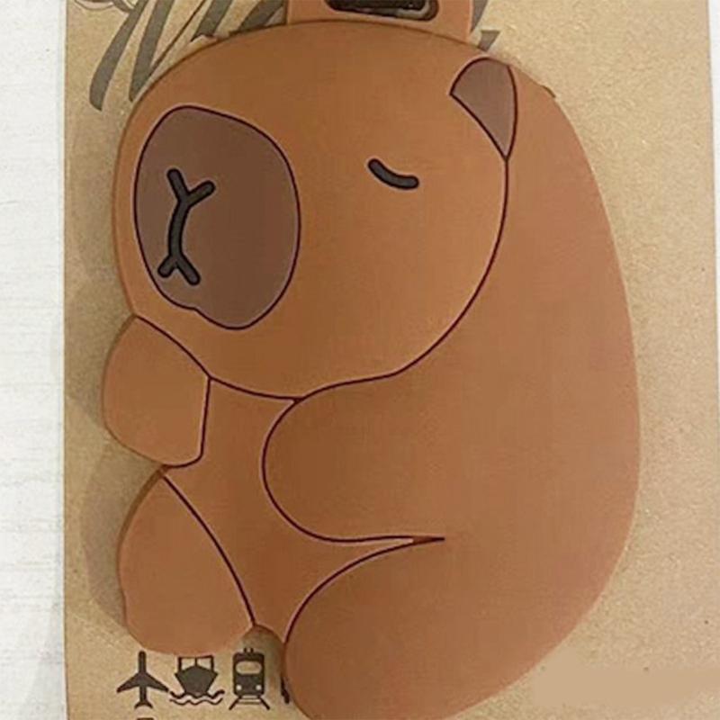 Cute Capybara Charm for Bags Soft PVC Japanese Style Animal Luggage Label Accessory Suitcase Identifier for Women Men