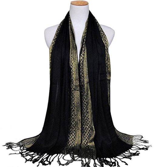 Fashion Women Muslim Long Soft Cotton Shawl Luxury Scarf Tassel Stole Wrap