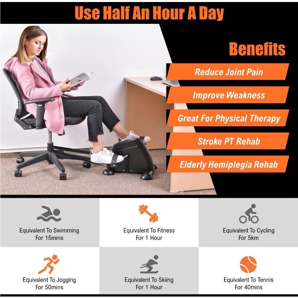 2-in-1-Pedal-Heimtrainer, tragbares Fitness-Fahrrad, multifunktionales Laufbandfahrrad mit elektronischem LCD-Display