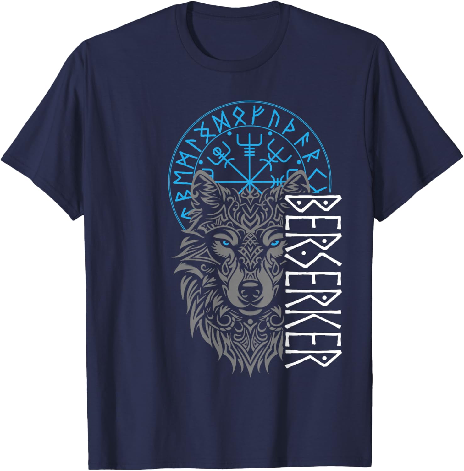 

Norse Myth Compass Rune Wolf Nordic Warrior Berserker TShirt 100 Cotton ONeck Short Sleeve Summer Casual Mens Tshirt 4XL