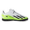 Adidas X Crazyfast.4 Hook-And-Loop Artificial Turf Non-Slip Low-Top Soccer Shoes Kids Soccer Shoes White Yellow Black IE1592