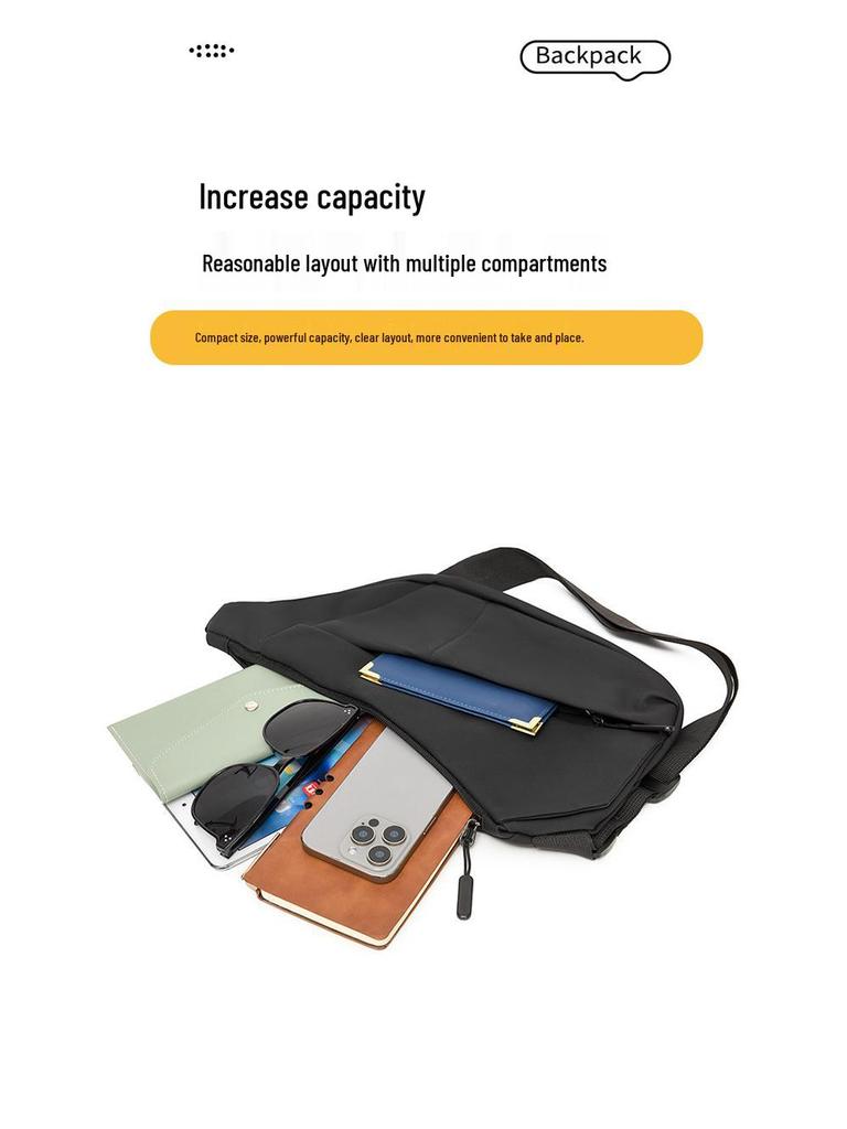 Men's Trendy Oxford Waterproof Crossbody Chest Bag