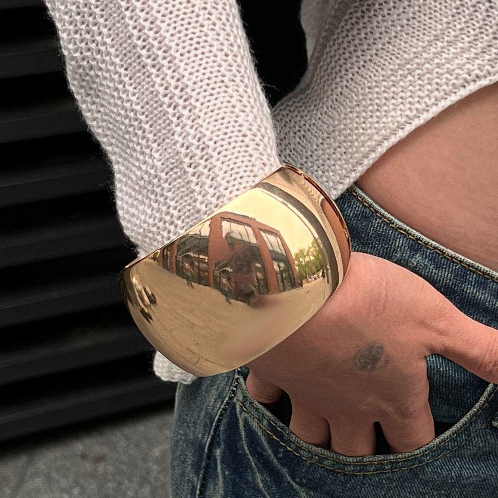 Texture Chunky Bracelets Women Transparent Wood Hand Ring Fashion Resin Exaggerate Bangles  Women