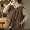 Cotton Vest Women Two Sides Wear Thickened Fall and Winter Retro Warm Comfortable Casual Sleeveless Tops