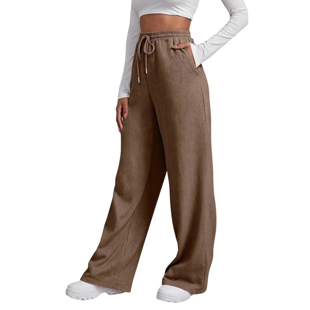 Women's High Waist Color Wide Leg Yoga Pants for Workout and