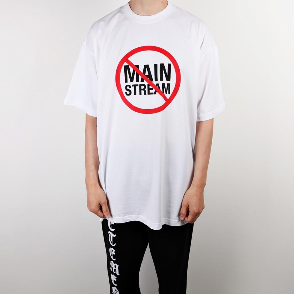 

Футболка Vetements с коротким рукавом No Mainstream, круглая, белая UA52TR190W