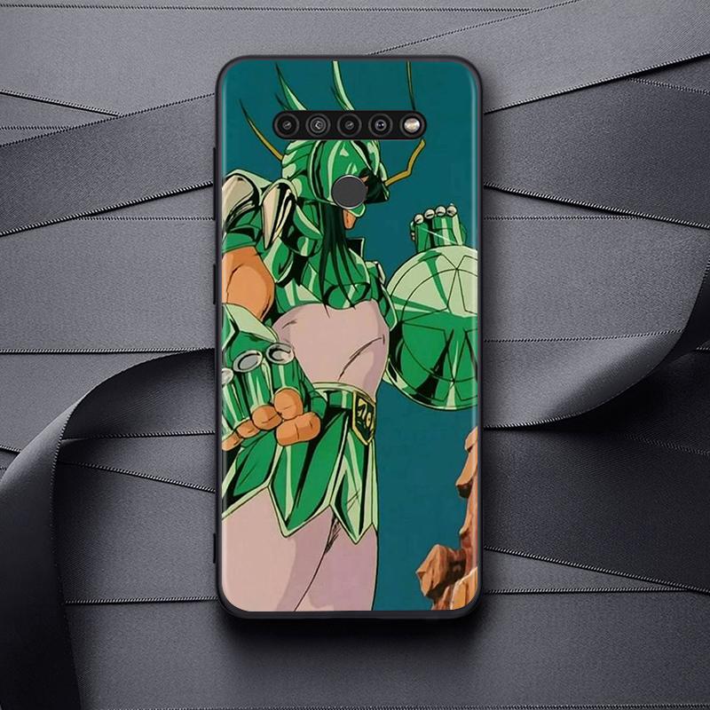 Saint Seiya Shiryu Anime tok LG G8 G8S G8X V30 V35 V40 V50 V60 ThinQ Q60 K40 K50 K51 K61 K71 K92 K62 készülékekhez, puha fekete telefontok