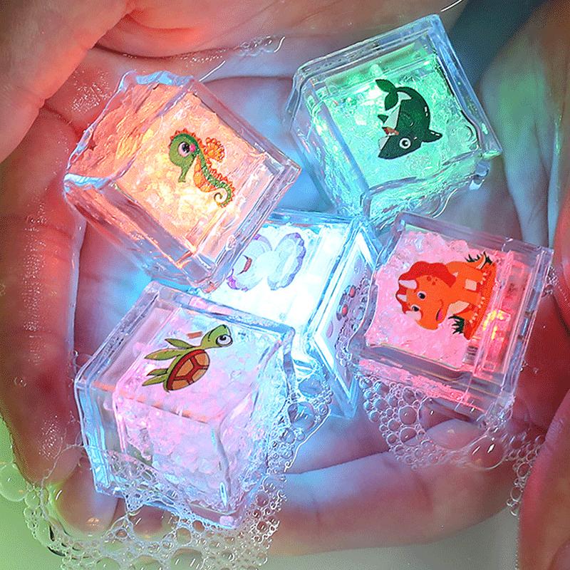 Bath Lights For Kids Fun Waterproof Sensory Toys,Led Ice Glow Bath Toys For Boys Girls Bathtub Pool Shower Tank Home Travel Play
