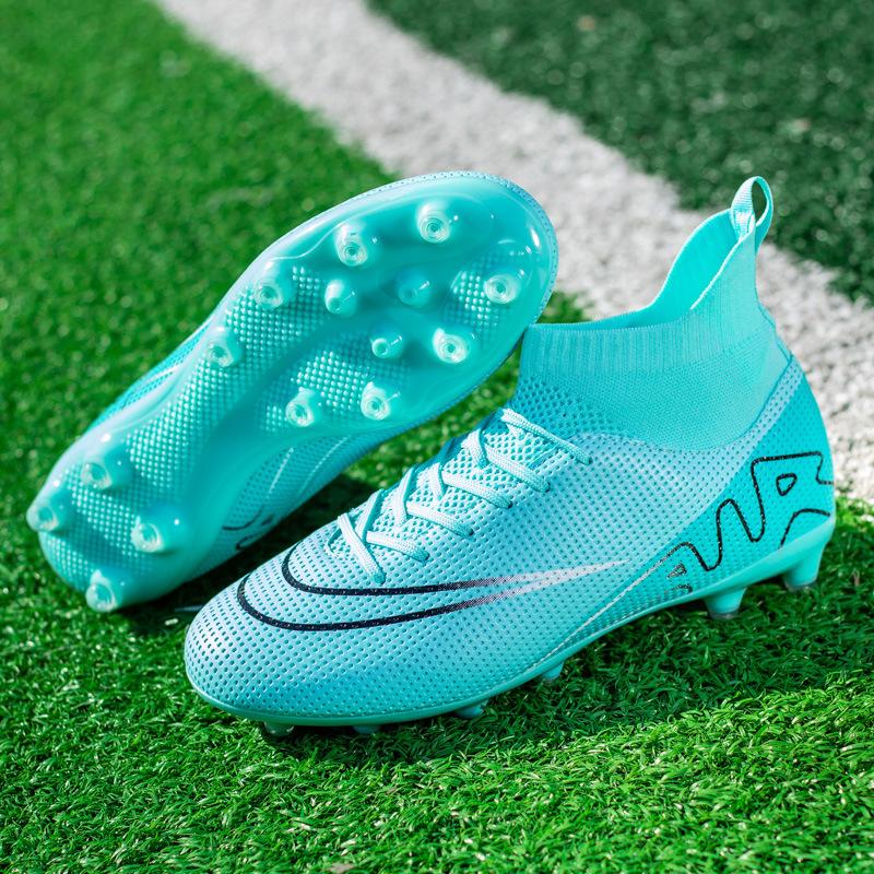 New student adult non-slip and breathable wear-resistant high-top football shoes professional game training light and breathable comfortable stickers
