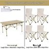 ZISIZ Portable Camping Outdoor Folding Table & Chair Set