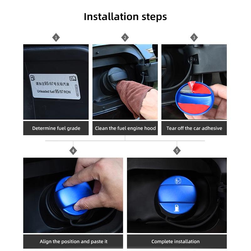 Per VOLKSWAGEN Copertura dello sportello del serbatoio del carburante Adesivi per tappo del serbatoio del gas Per Volkswagen R-Line R GTI Polo T5 Golf Passat Scirocco Je