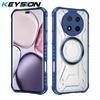 KEYSION Transparent Magnetic Case for HONOR X9c 5G Silicone+PC Heavy Duty Shockproof Phone Cover for Huawei Honor Magic 7 Lite 5G