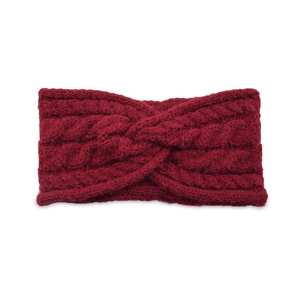 Fascia per capelli a treccia doppia europea e americana con paraorecchie - Accessorio per capelli in finta lana di visone per autunno/inverno caldo