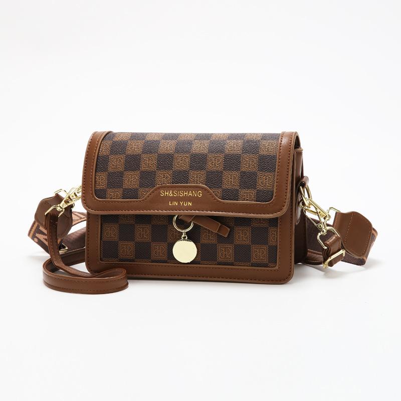 Bag Women's 2025 New Autumn and Winter Fashion Shoulder Bag Women's Bag Pu Portable Messenger Bag Niche Small Square Bag Tide
