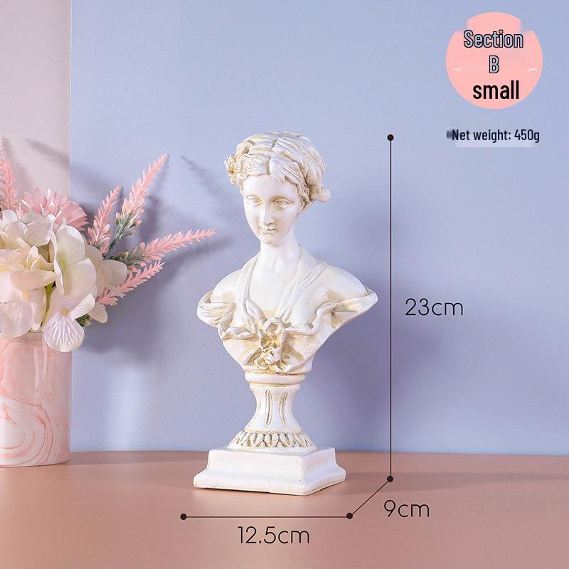 

European Retro Venus Head Sculpture for Living Room Decor