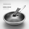 Haolaibao Diamond Mesh 304 Stainless Steel Non-stick Wok