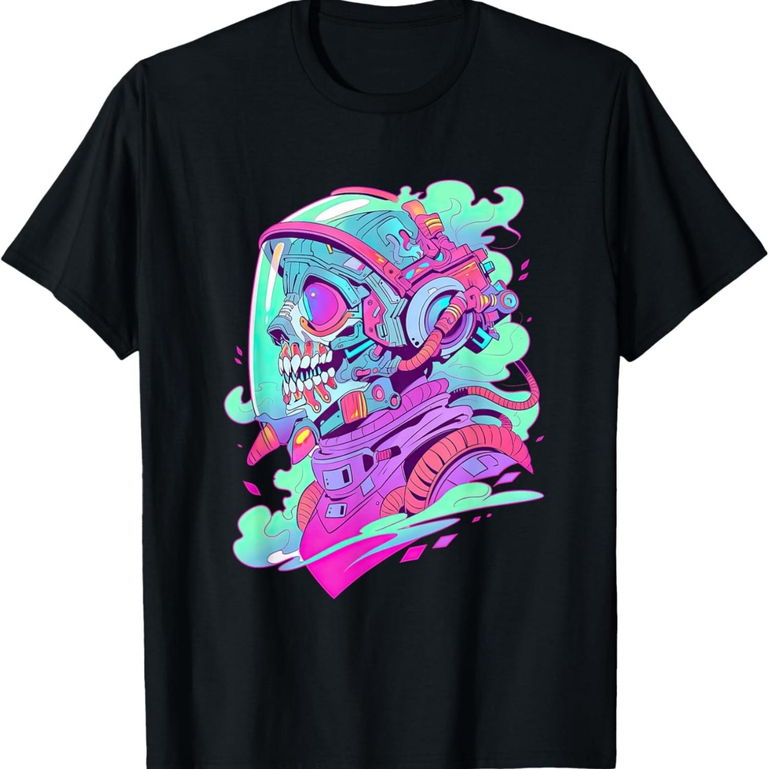 CYBERPUNK ASTRONAUT GRAFFITI T-Shirt S чёрный