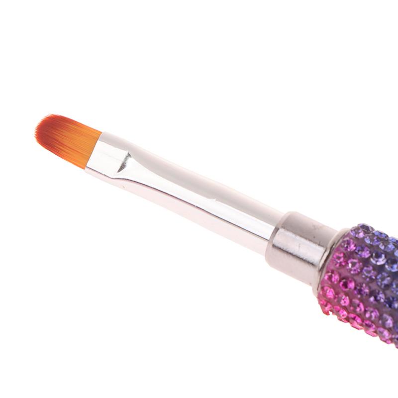 Shiny Diamond Nail Art Brush Double-Ended Dotting Pen Carving Flower Painting Pen Diy Manicure Tool Acrylic Uv Gel Extension