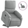 Electric Recliner Chair with Rising Function Light Grey Fabric