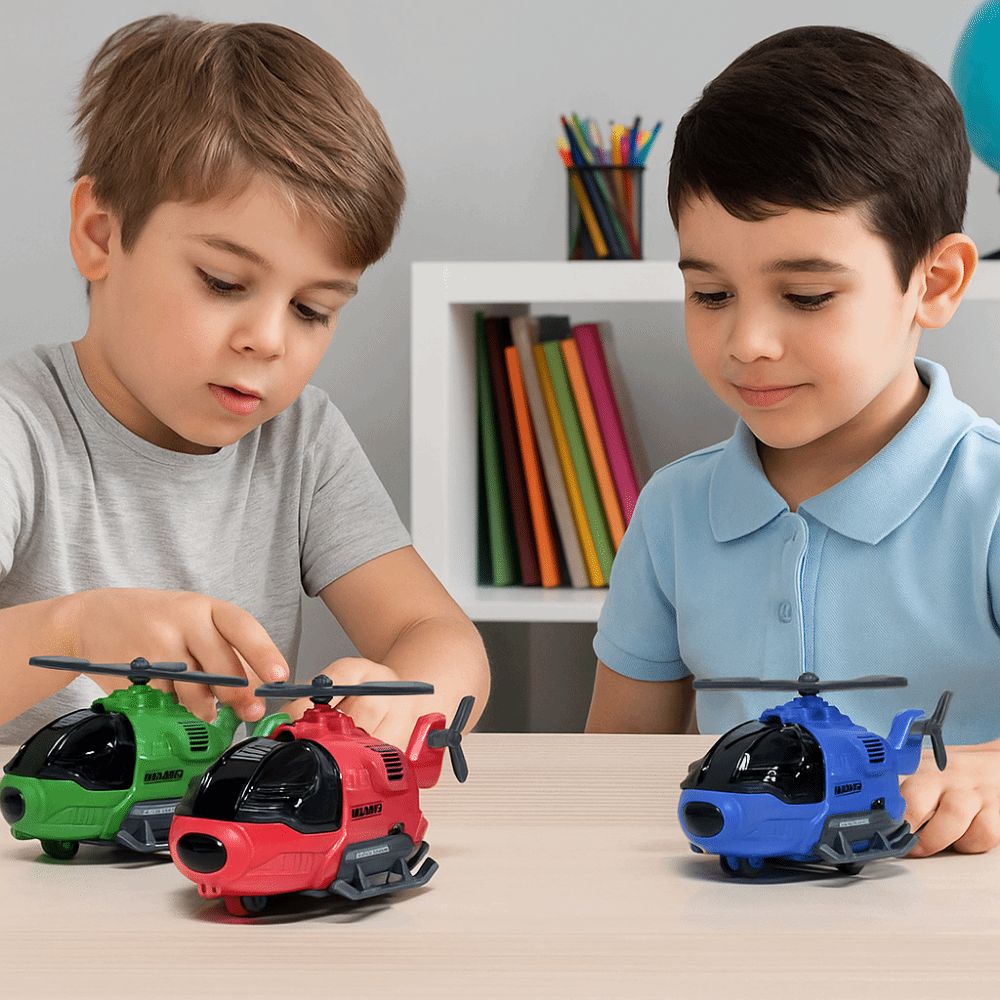 Open Cockpit Friction Powered Aircraft Toy Inertial Fighter Toy  Christmas Gift