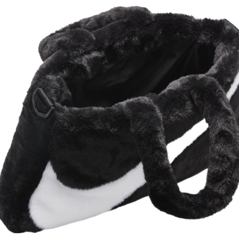 Nike Sportswear Faux Fur 10L Tote Bag Black Casual FB3050-010