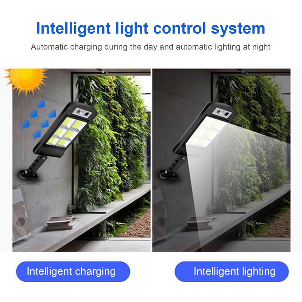 LED Solar Street Light Intelligent Light Control System Bracket Remote Sensing with 3 Modes for Garden Street Deck Patio