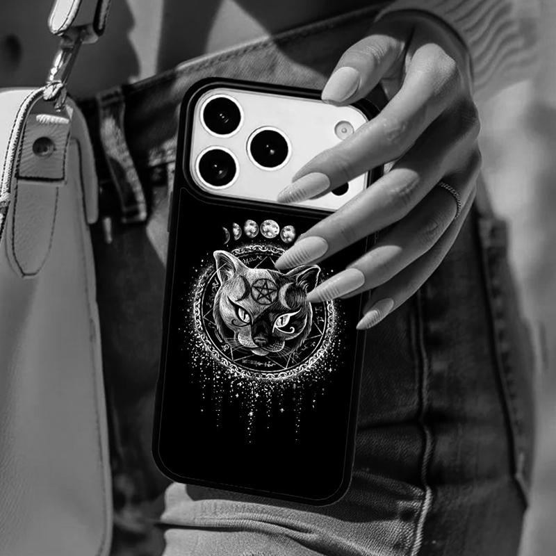Witch and cat Colorful Cute Phone Case For iPhone 17 Air 14 15 13 12 Max Cover For Apple 16e 11 Pro Max Plus Coque
