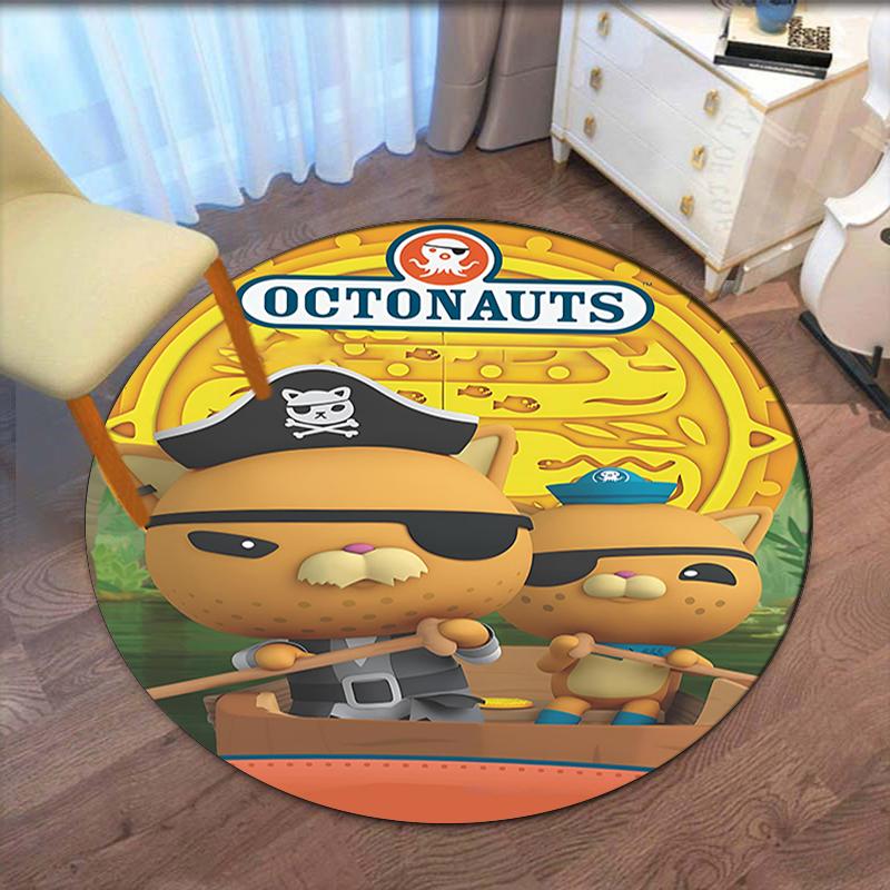 Octonauts Printed Round Rug Carpet Chair Rug Area Rug Entryway Doormats,for Office Chair Living Room Bedroom Kitchen Room.