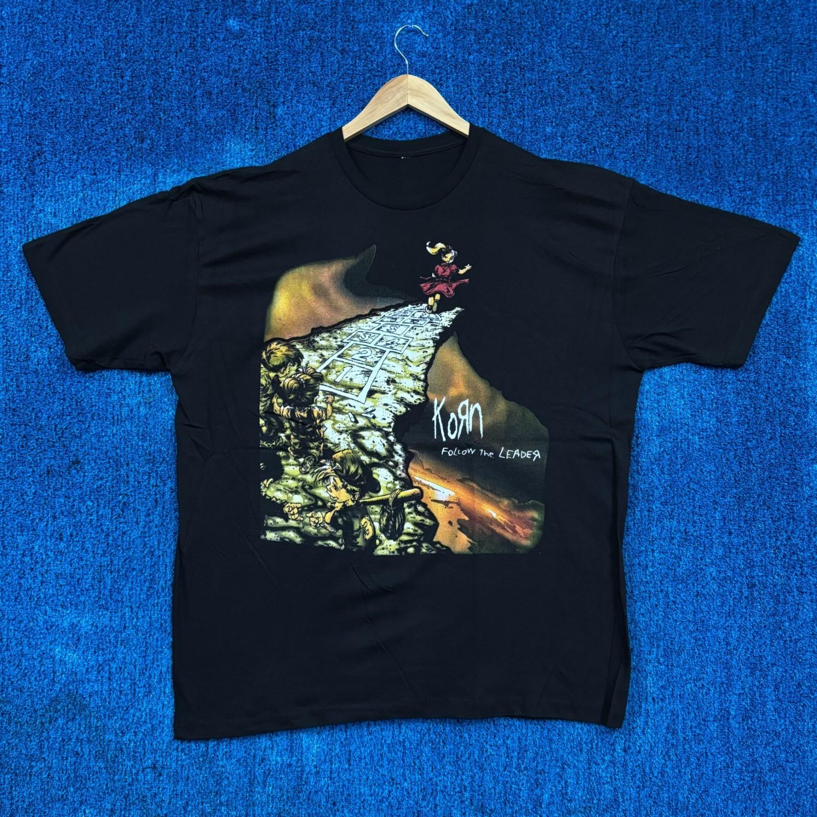 Korn Follow The Leader Album Cover Art Nu Metal Band Tee XL Unisex T-Shirt M