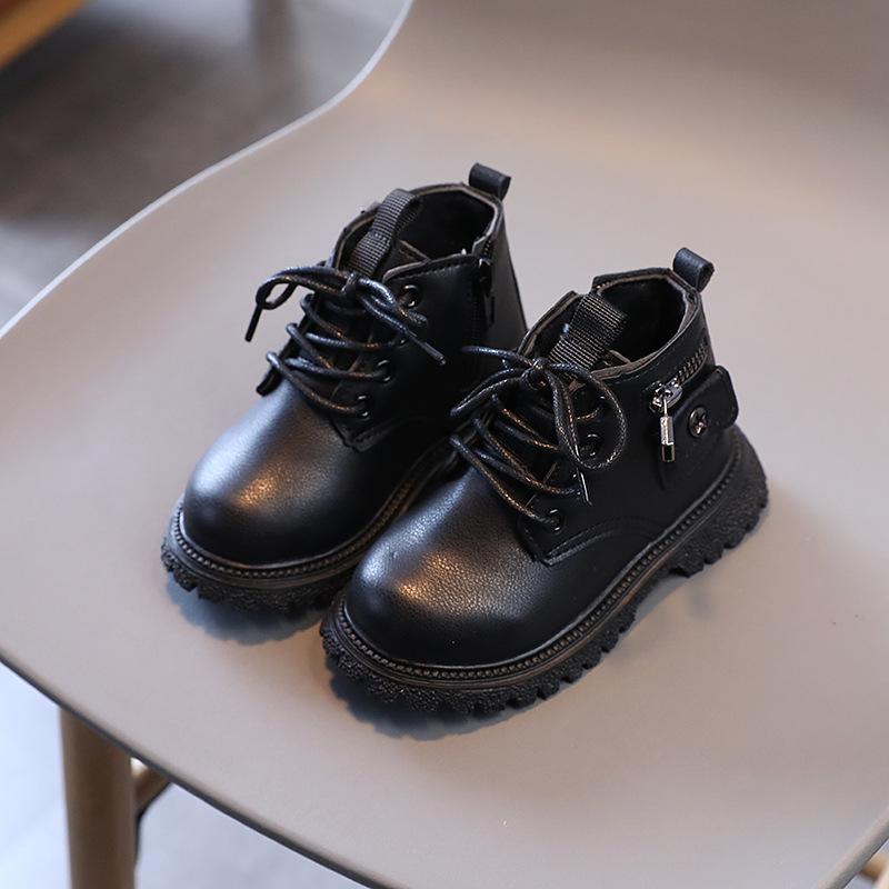 Kinder Lederstiefel, Jungen Frühling und Herbst Lackleder Einzelstiefel, Modische und Stilvolle Stiefeletten