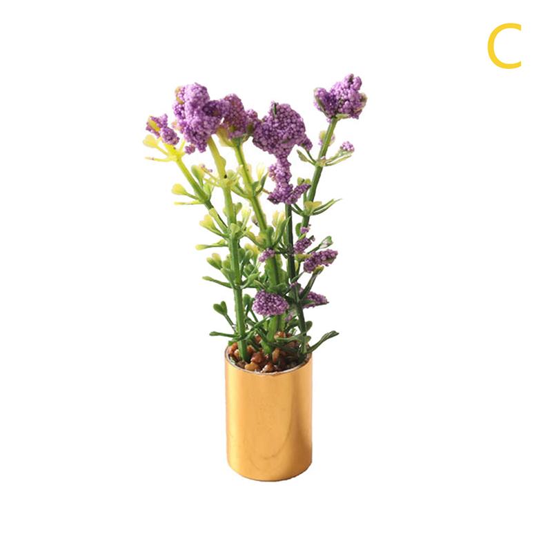 1:12 Dollhouse Mini Orange Tree Snow Conifers Moonflower Leafy Plant Potted Green Potted Plants Bucket Flower Home Garden Decor