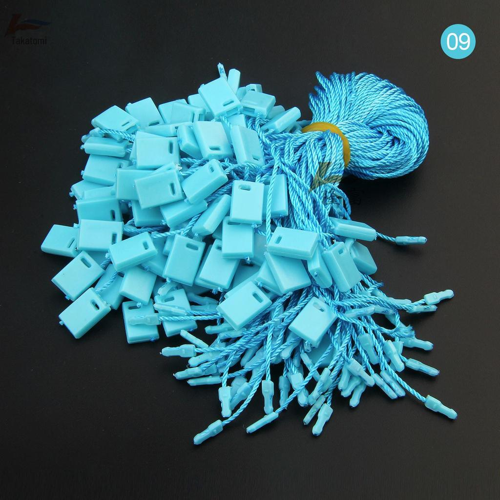 Tabletas Cuadradas Colgantes para Etiquetas de Ropa - Verde, Morado, Azul