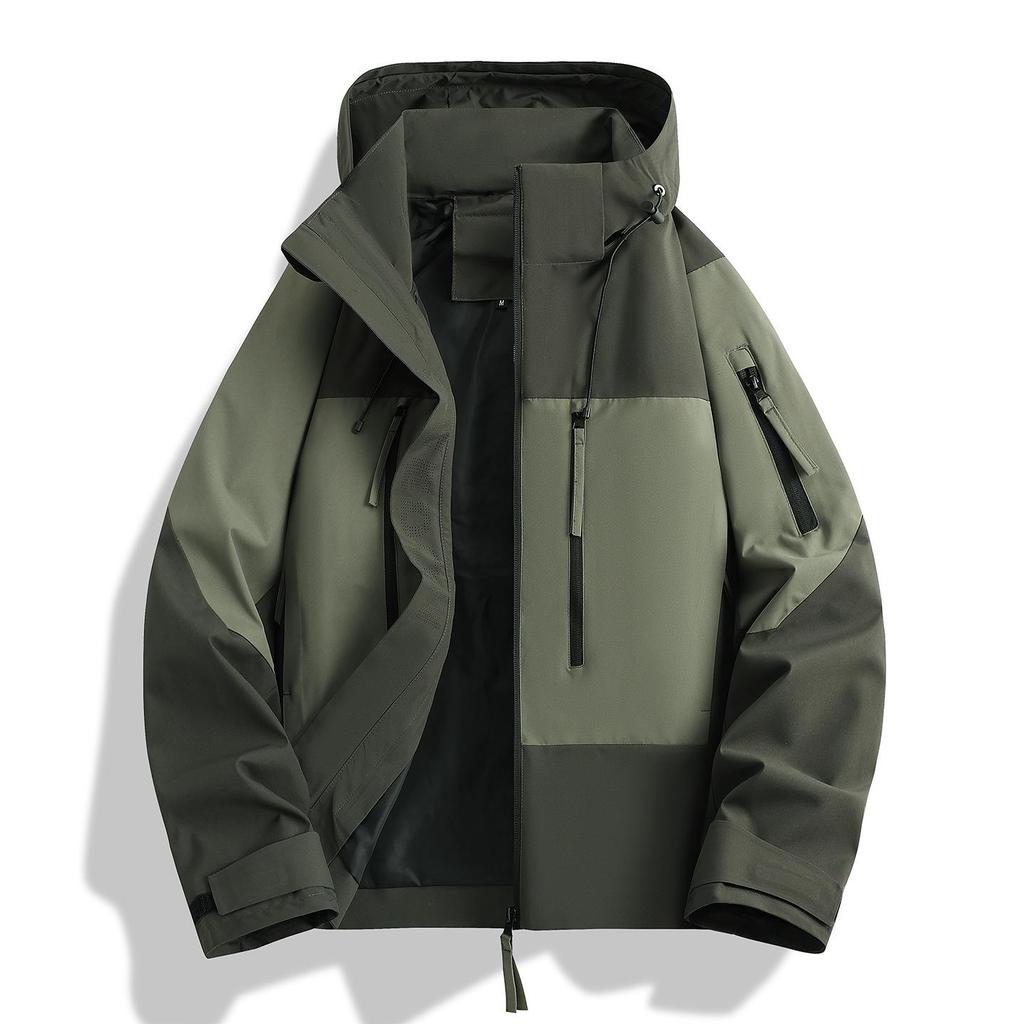 New Women's Windproof Waterproof Hooded Jacket for Mountaineering - Breathable, Wear-Resistant, and Loose-Fit 