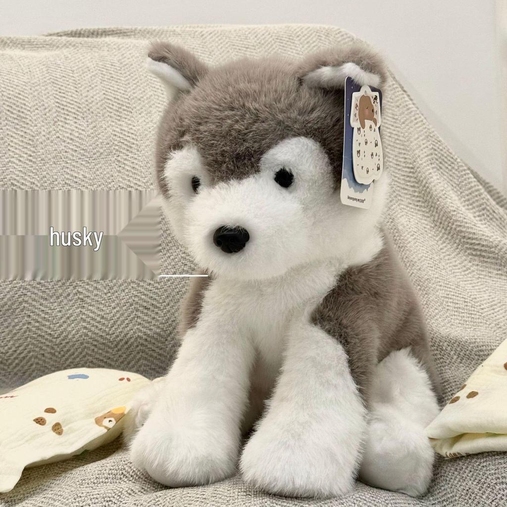 Urocza pluszowa lalka piesek - Złoty Retriever i Husky Towarzysz snu dla dzieci