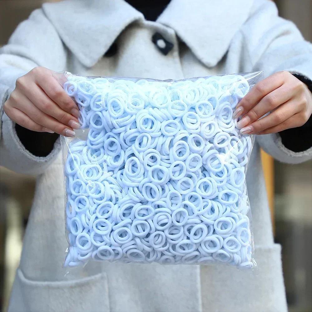 100/200 Pezzi Elastici Colorati in Nylon per Capelli da Donna e Ragazza, Elastici per Coda di Cavallo, Piccolo Elastico per Capelli, Elastici di Gomma, Scrunchie, Accessori per Capelli